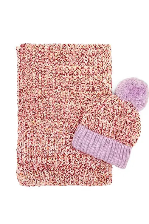 Bonnet tricot Lolly Twist Bobble Lilac