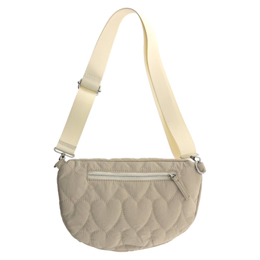 Sac banane JILL coeur Beige