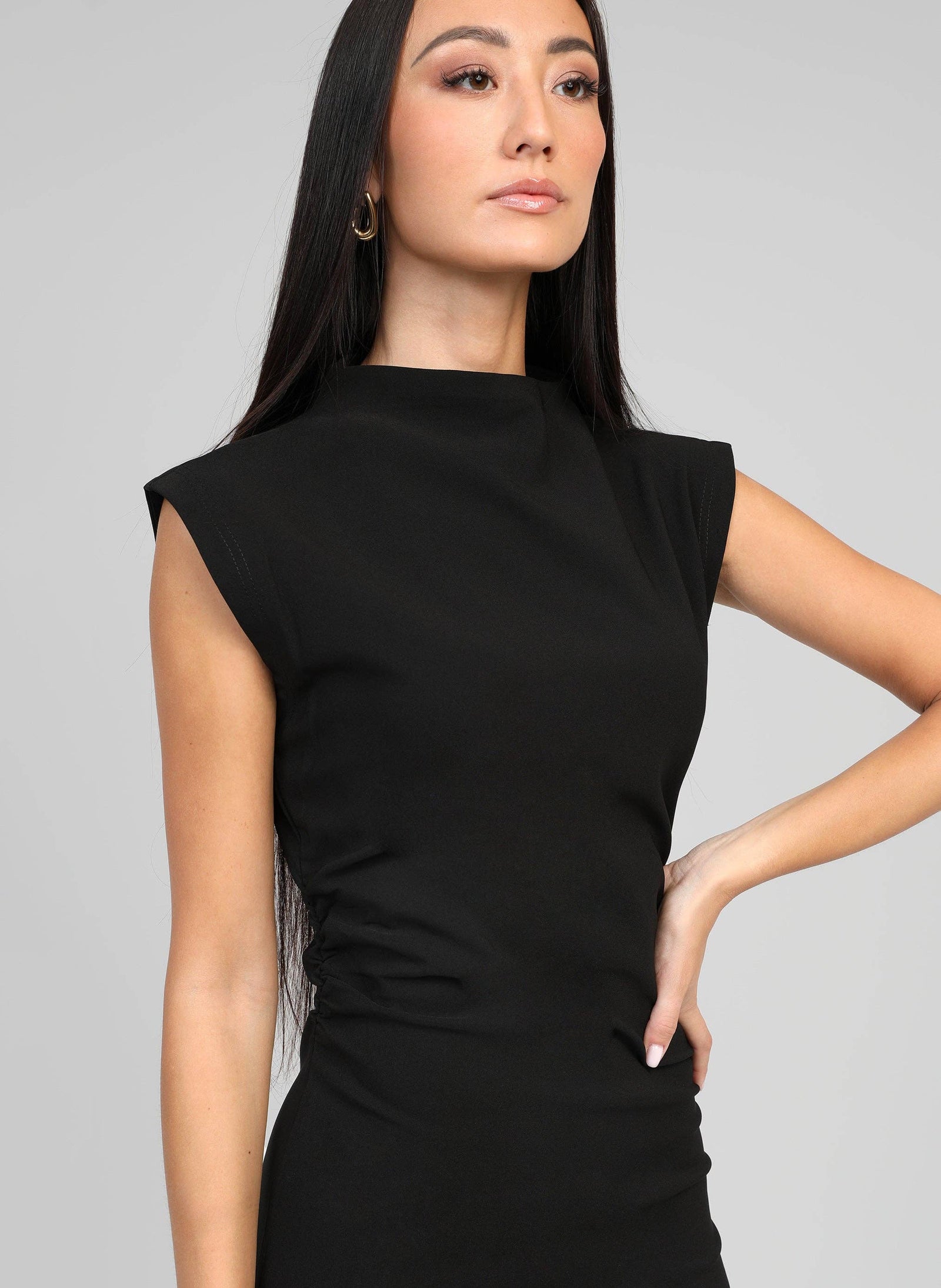 ROBE MIDI ELODIA noir