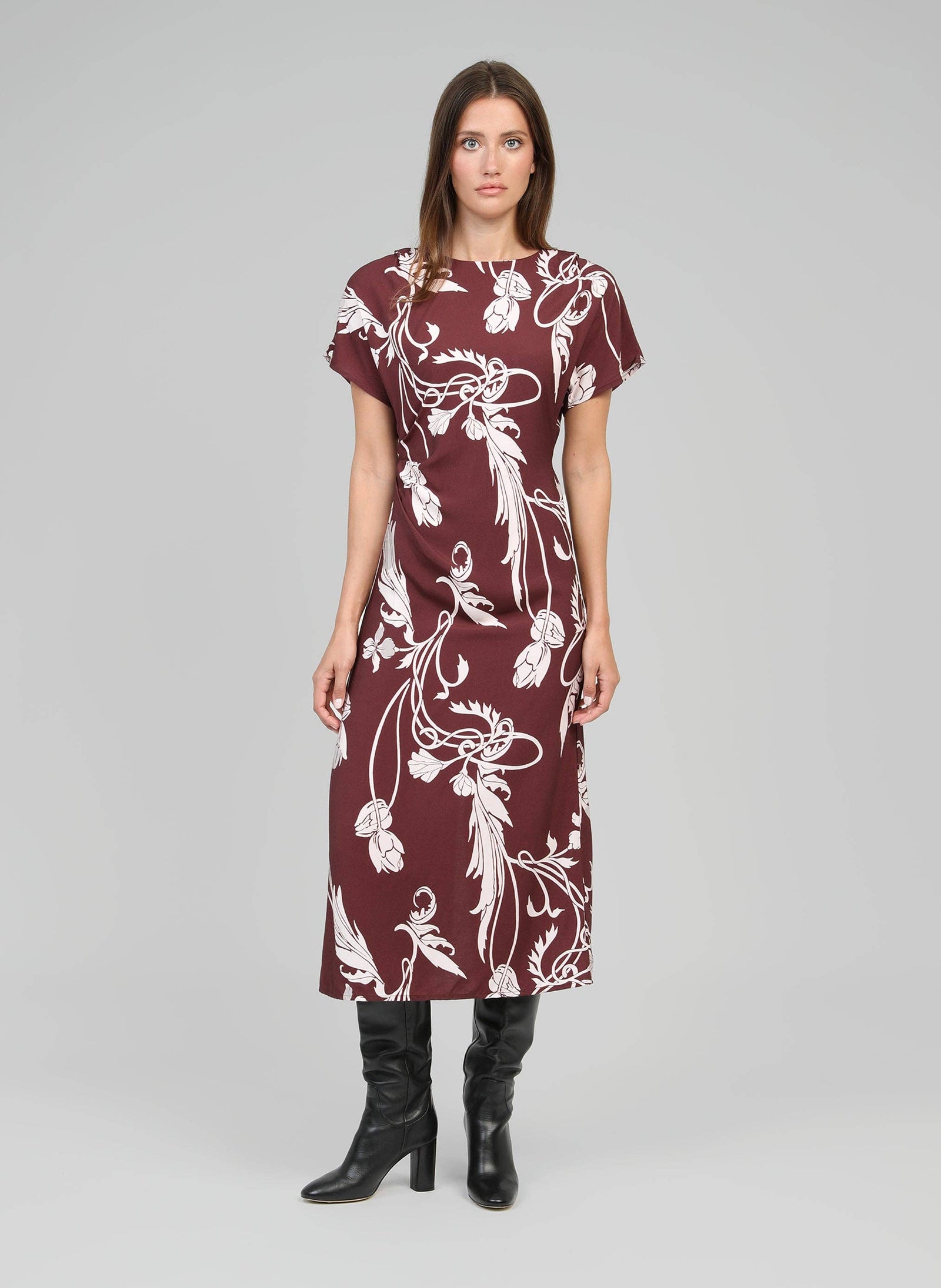 ROBE MIDI MALORA kriket bordeaux