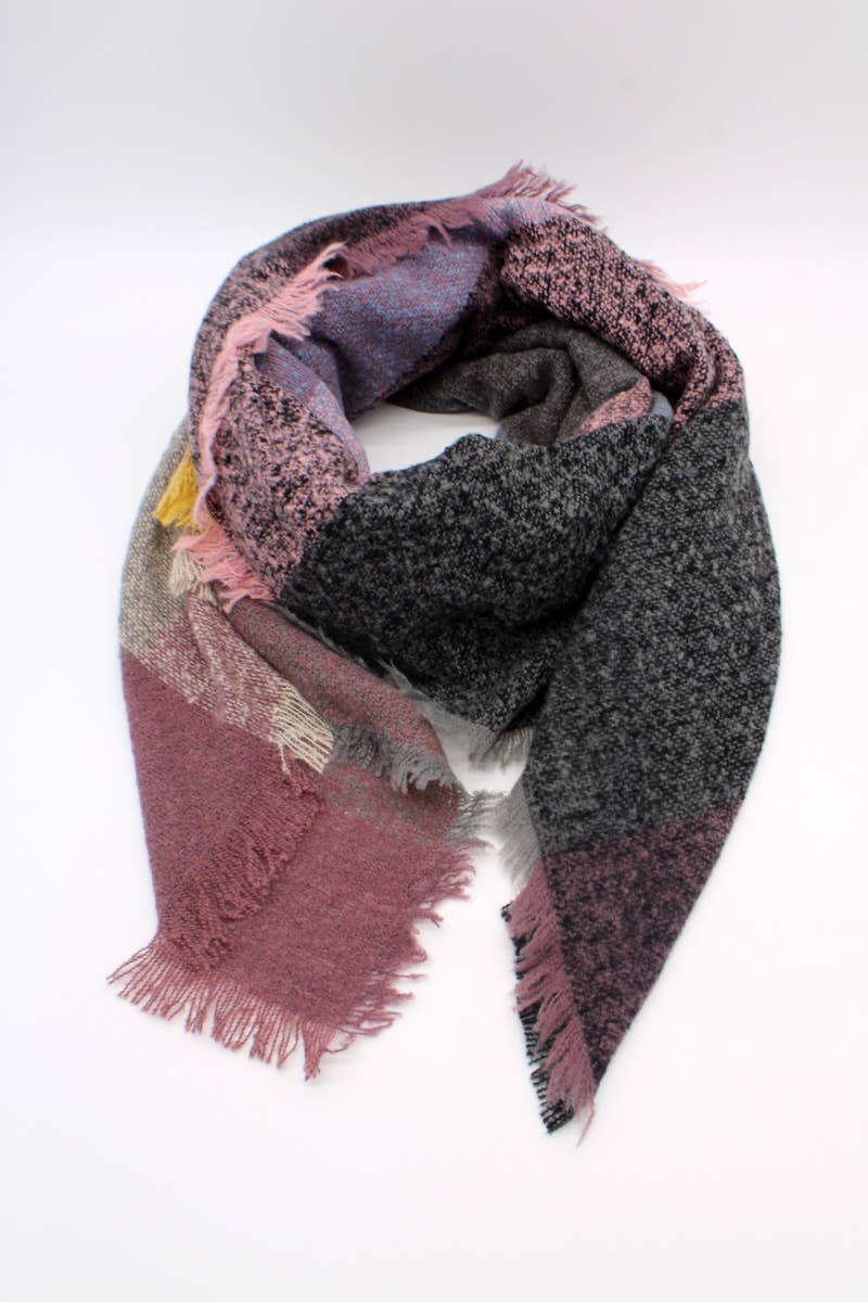 Grande étole carrée Damier couleurs