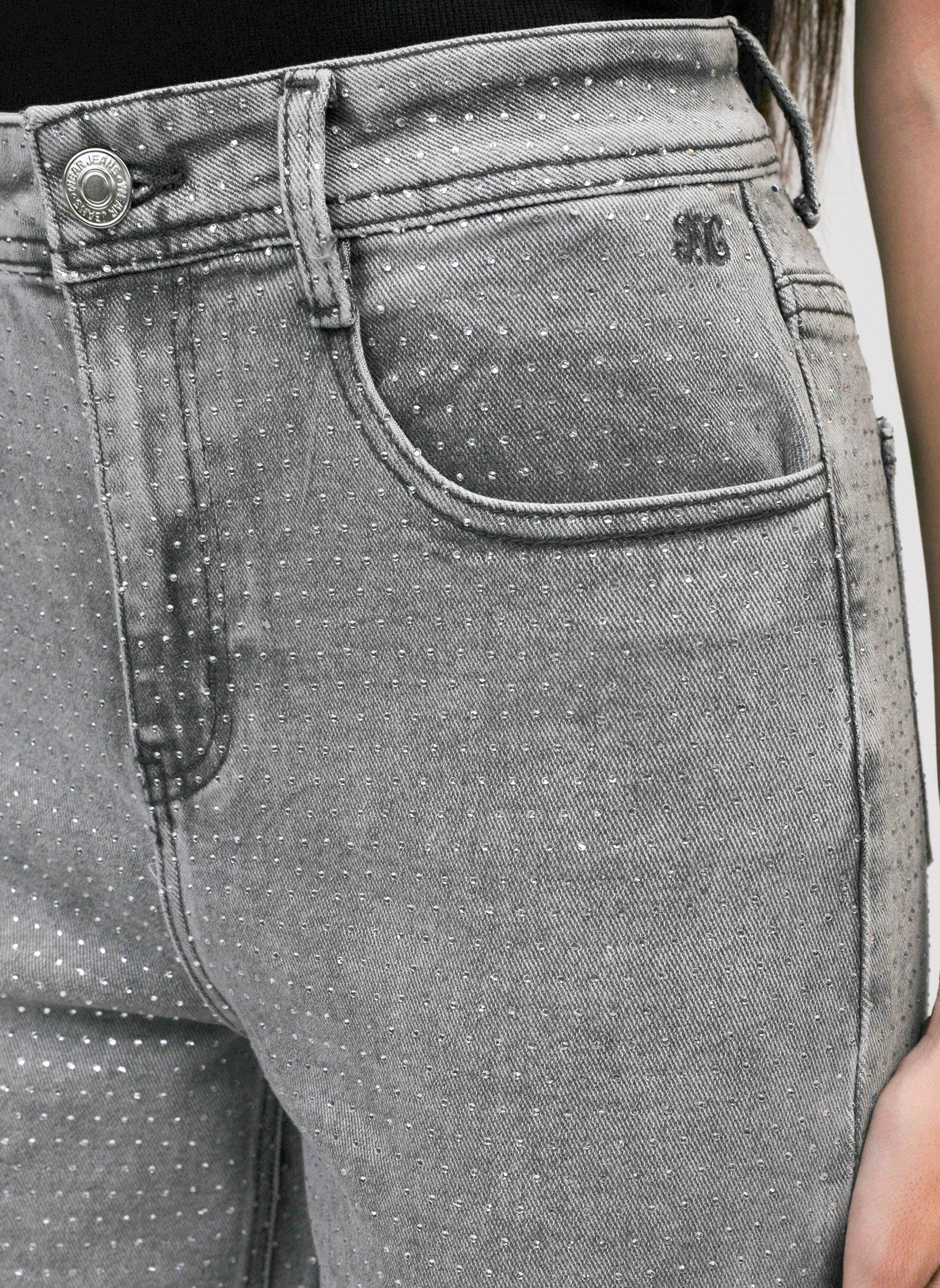 JEAN PAILLETTES gris