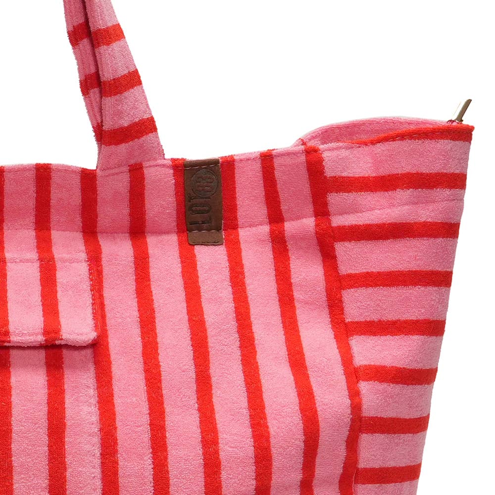 Sac de plage LOLA Rose & Rouge