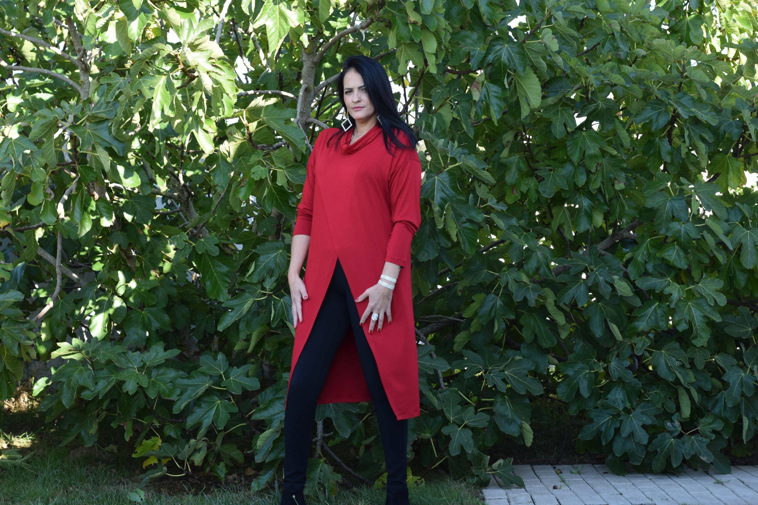 Tunique Rebecca - L à 6XL/Tunique longue/Col roulé