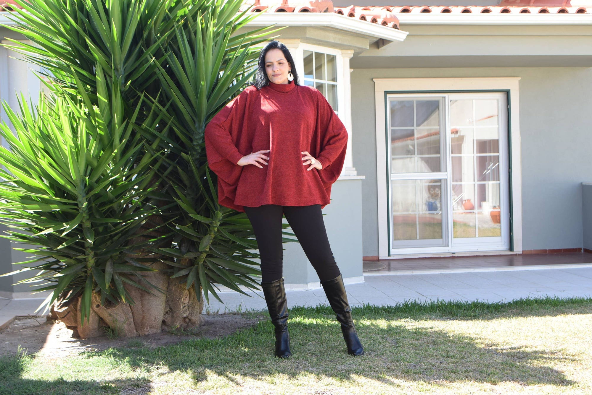 Poncho chaud grande taille Ruth/Tailles L à 7XL