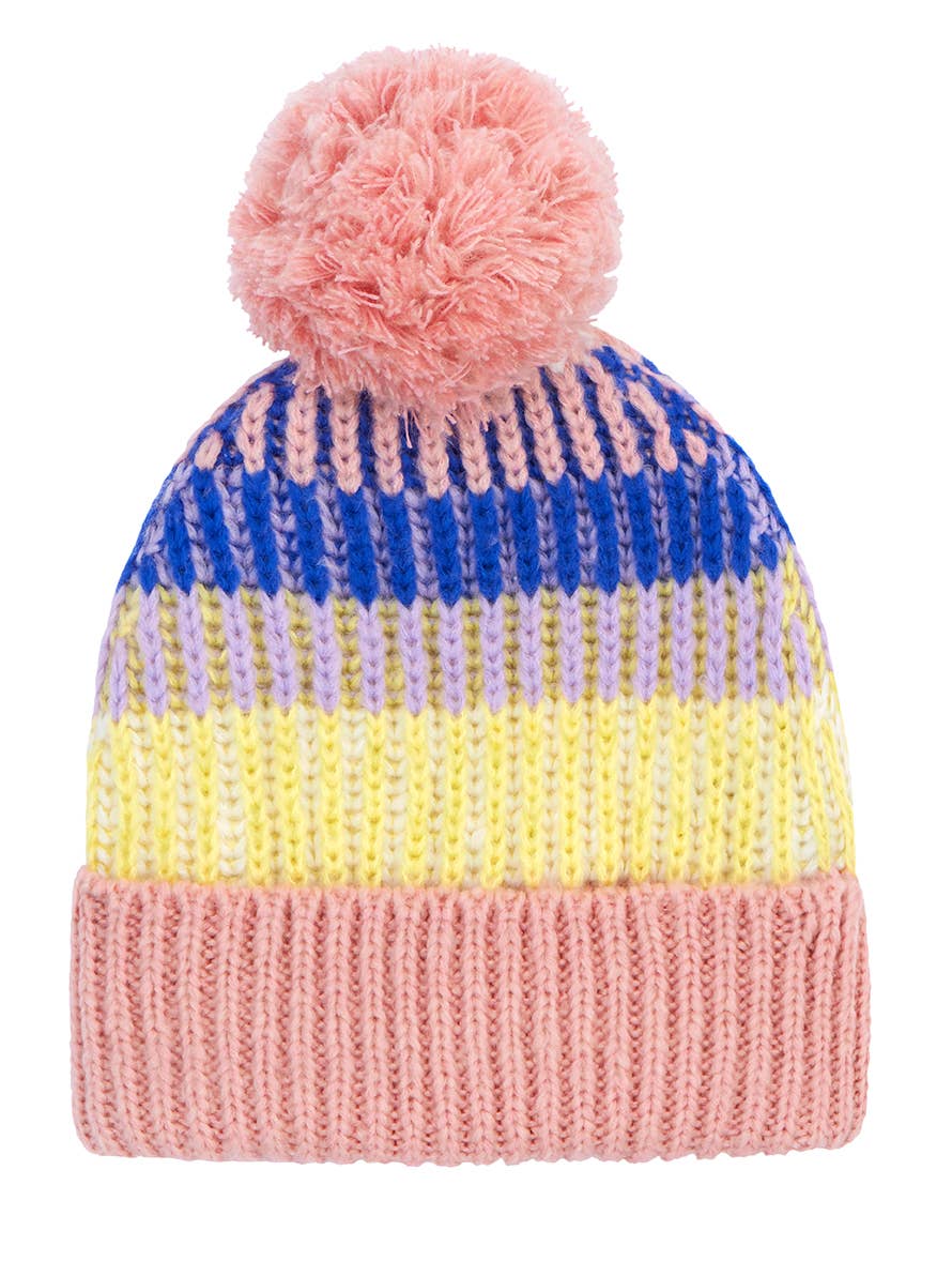 Bonnet à Rayures Phoebe - Rose