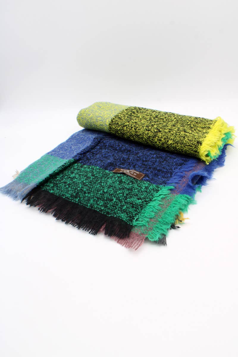 Grande étole carrée Damier couleurs