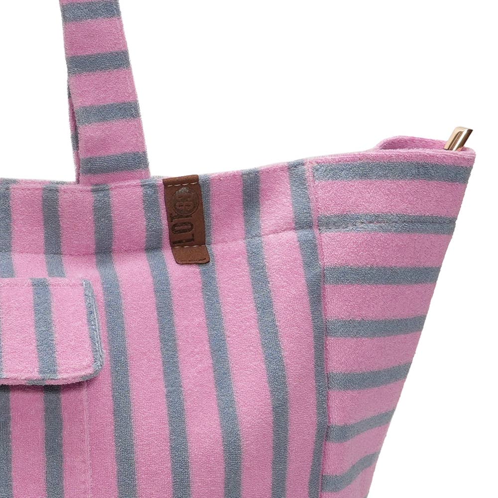 Sac de plage LOLA Parme & Bleu
