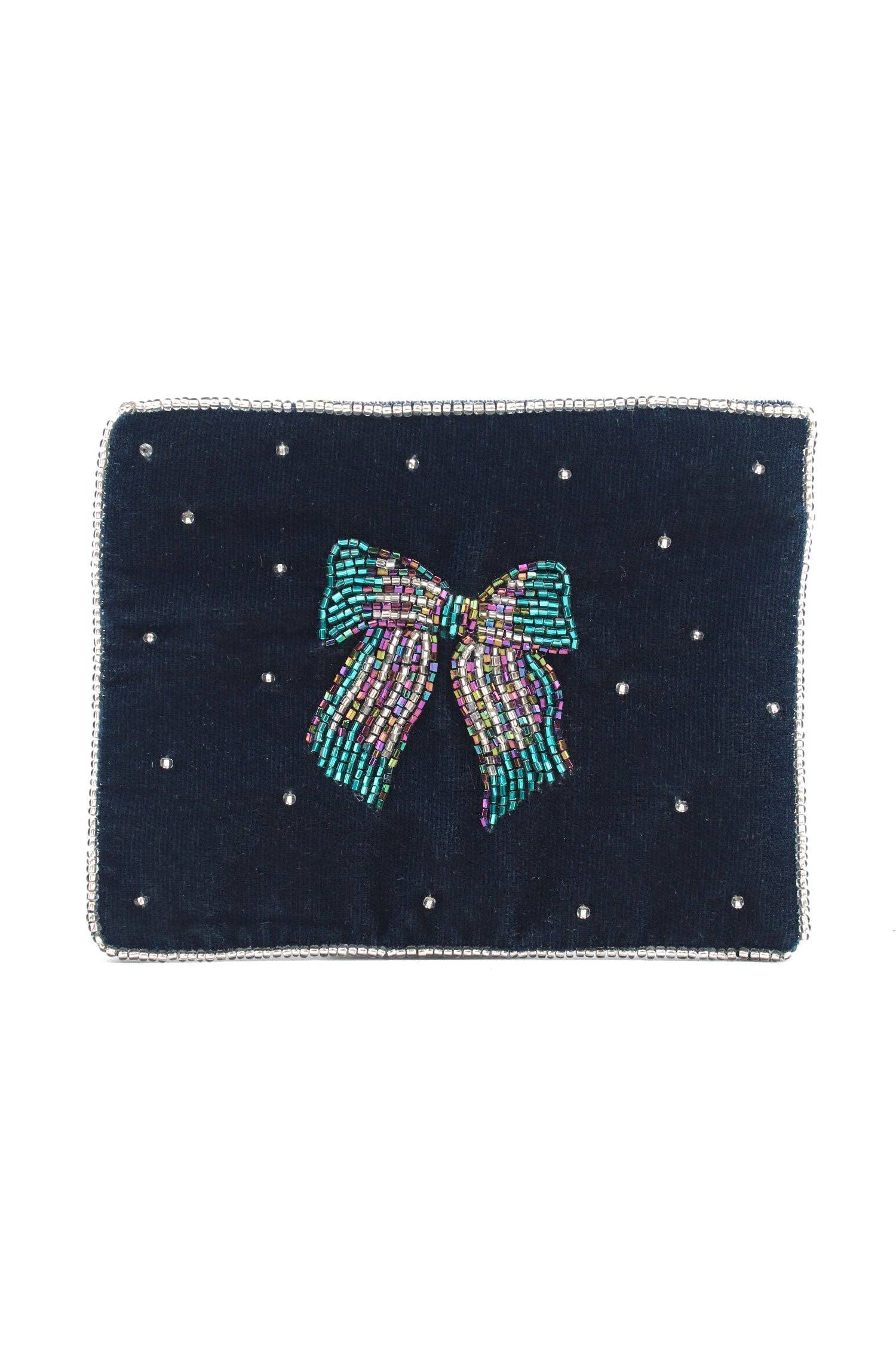 POCHETTE PETITE ARC BLEU ARGENT