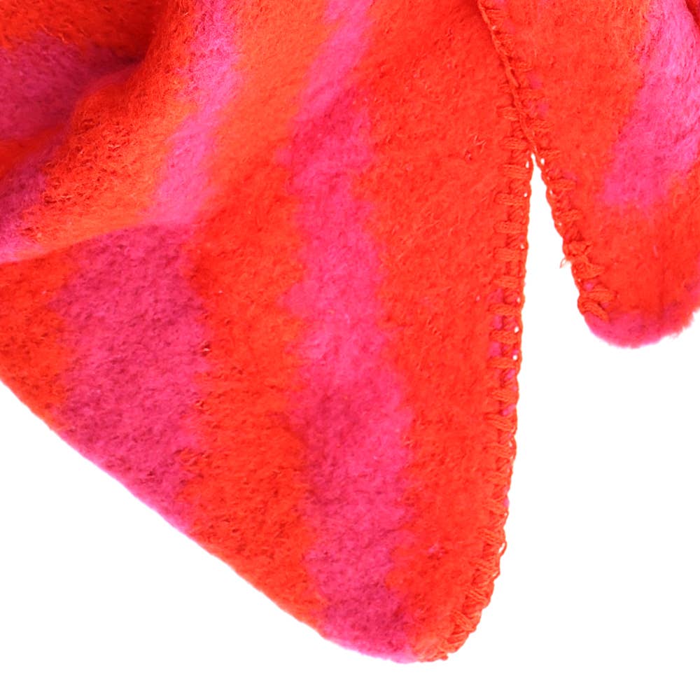 Écharpe Nina Zèbre Rose Rouge Rose