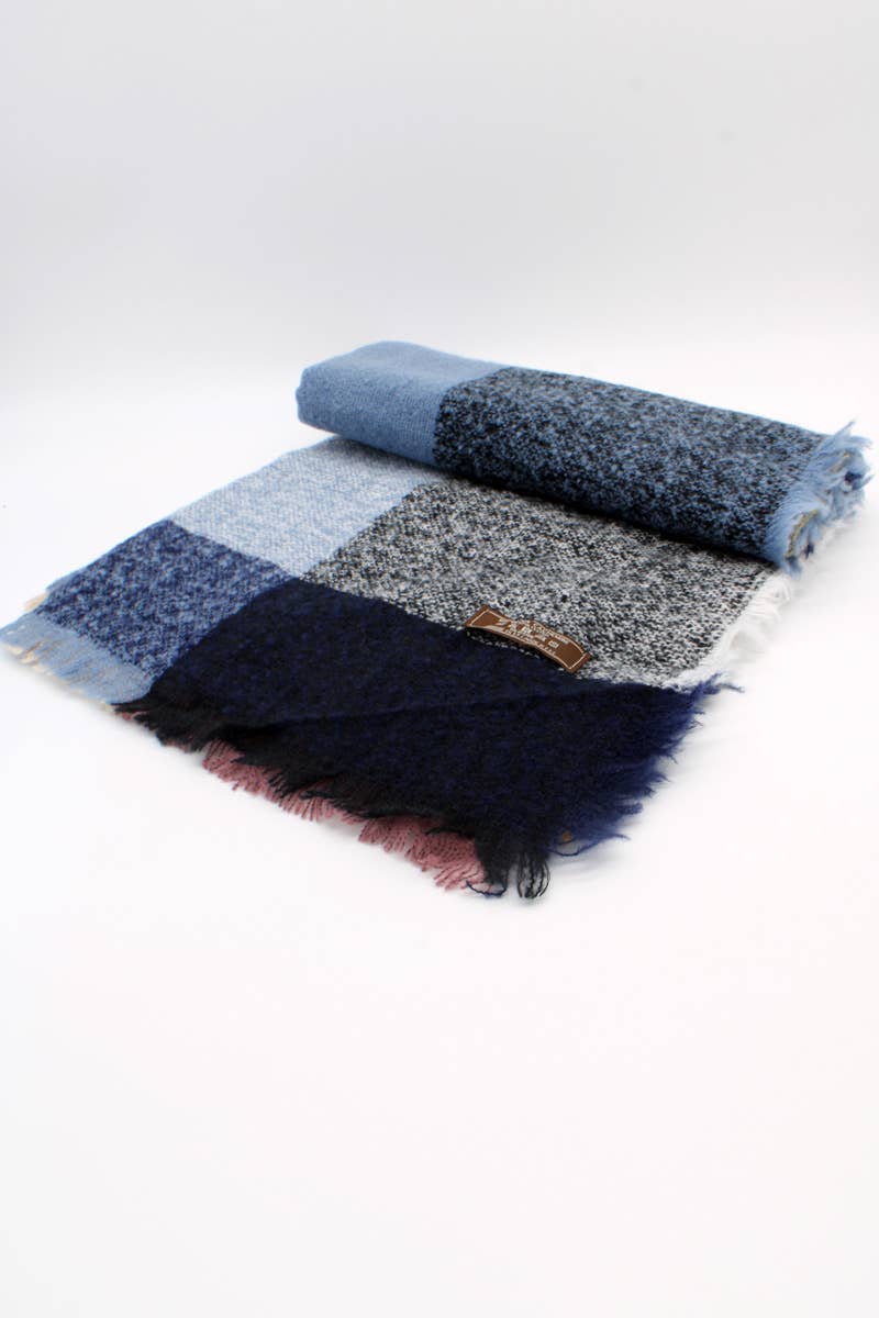 Grande étole carrée Damier couleurs