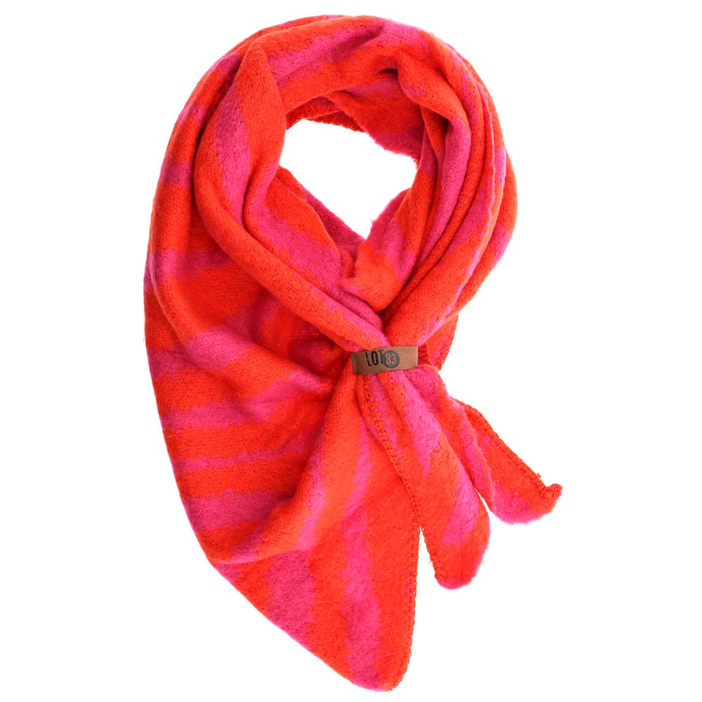 Écharpe Nina Zèbre Rose Rouge Rose