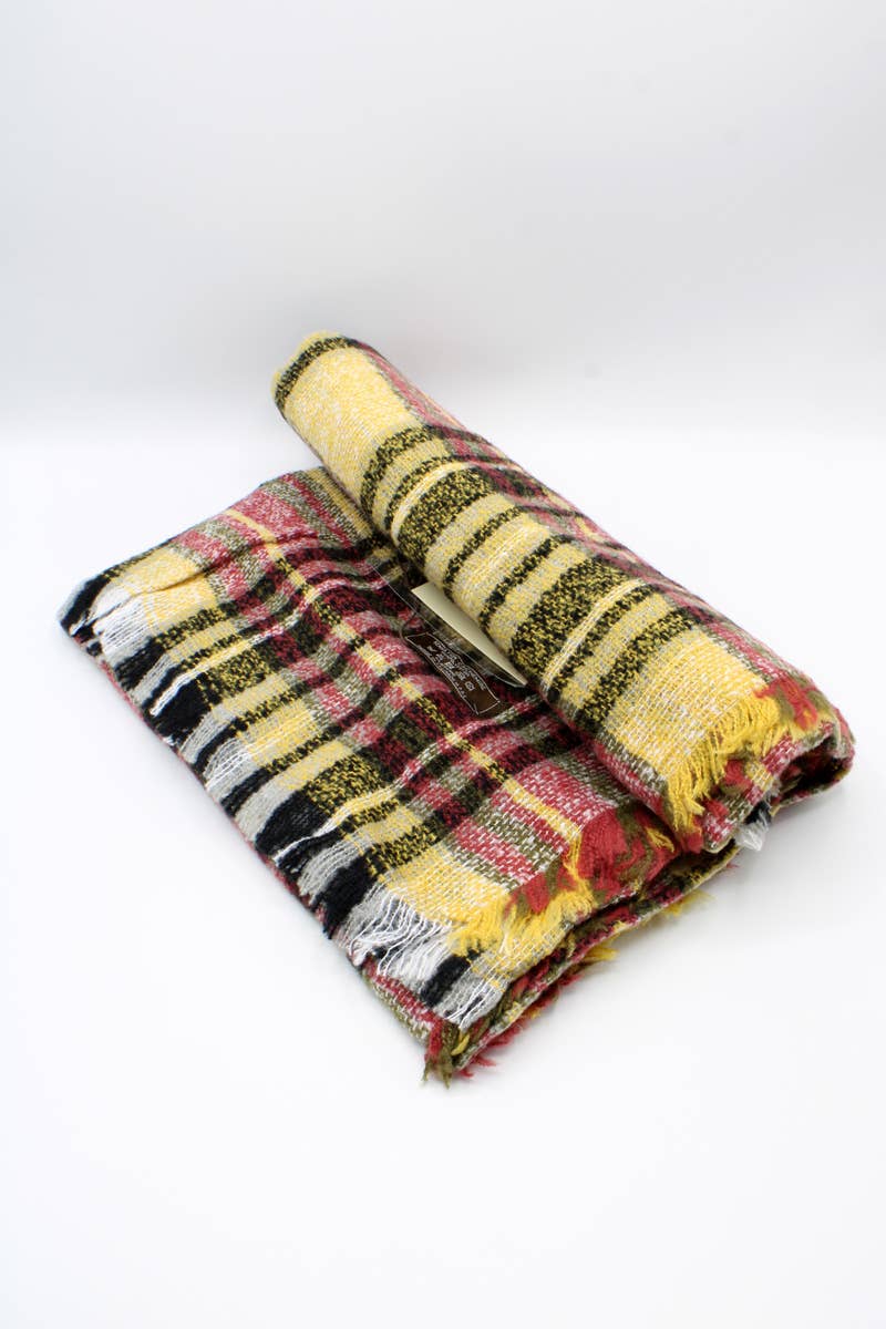 Grande étole carrée Écossais