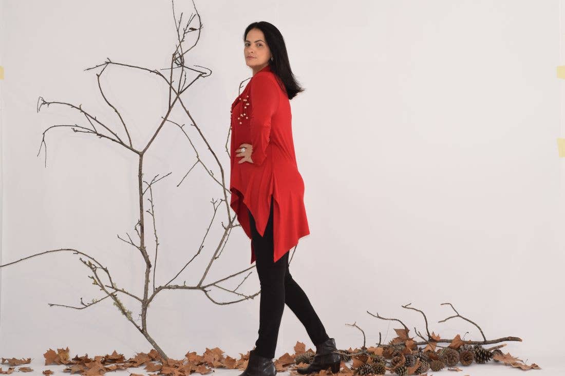 Tunique Leticia avec collier - L à 6TL/Tunique asymétrique