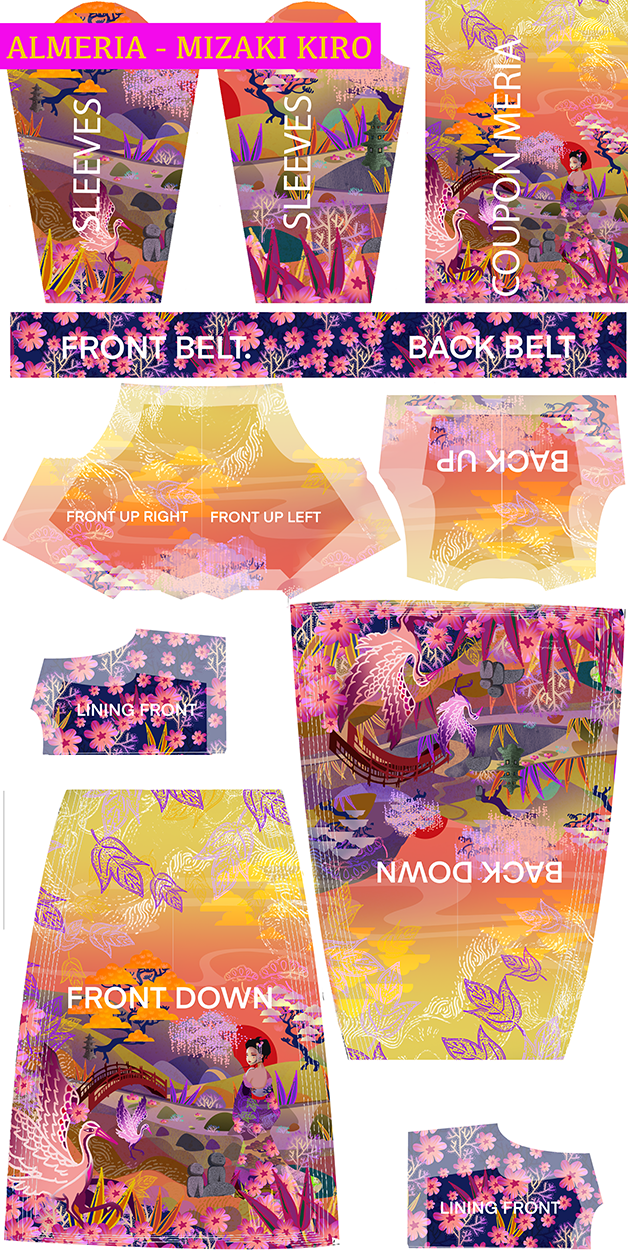 Robe longue imprimée ALMÉRIA MIZAKI KIRO