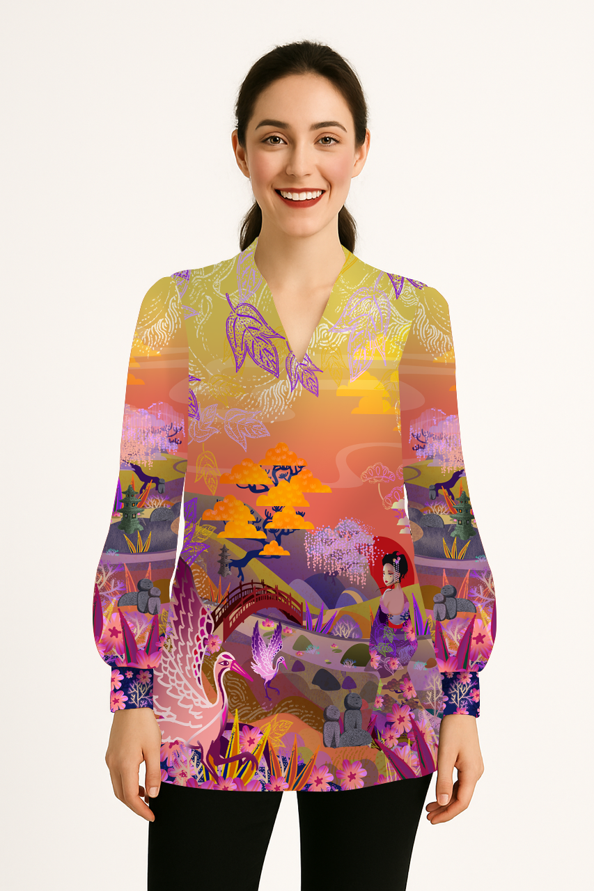 Tunique imprimée HÉLIAN MIZAKI KIRO