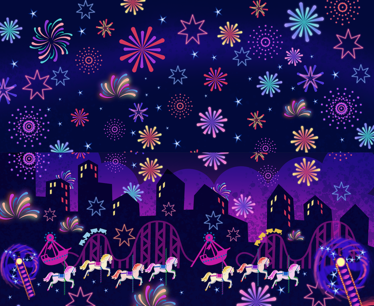 Poncho imprimé MILOU MAGICPARK