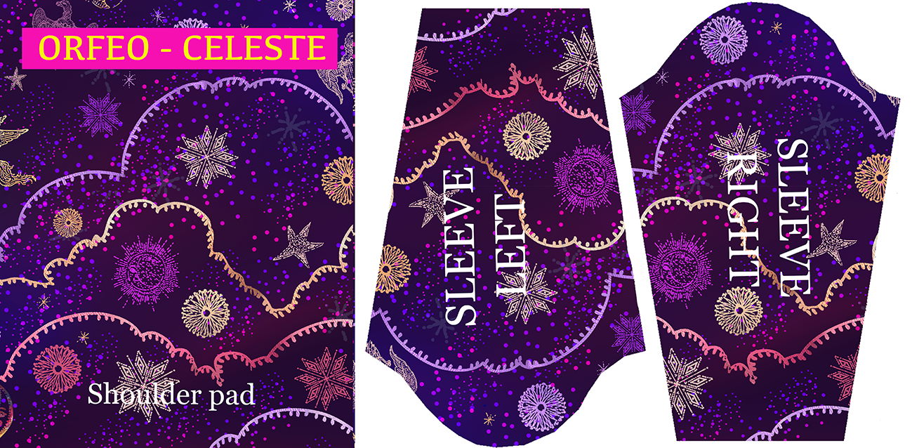 Robe trapèze imprimée ORFÉO CELESTE