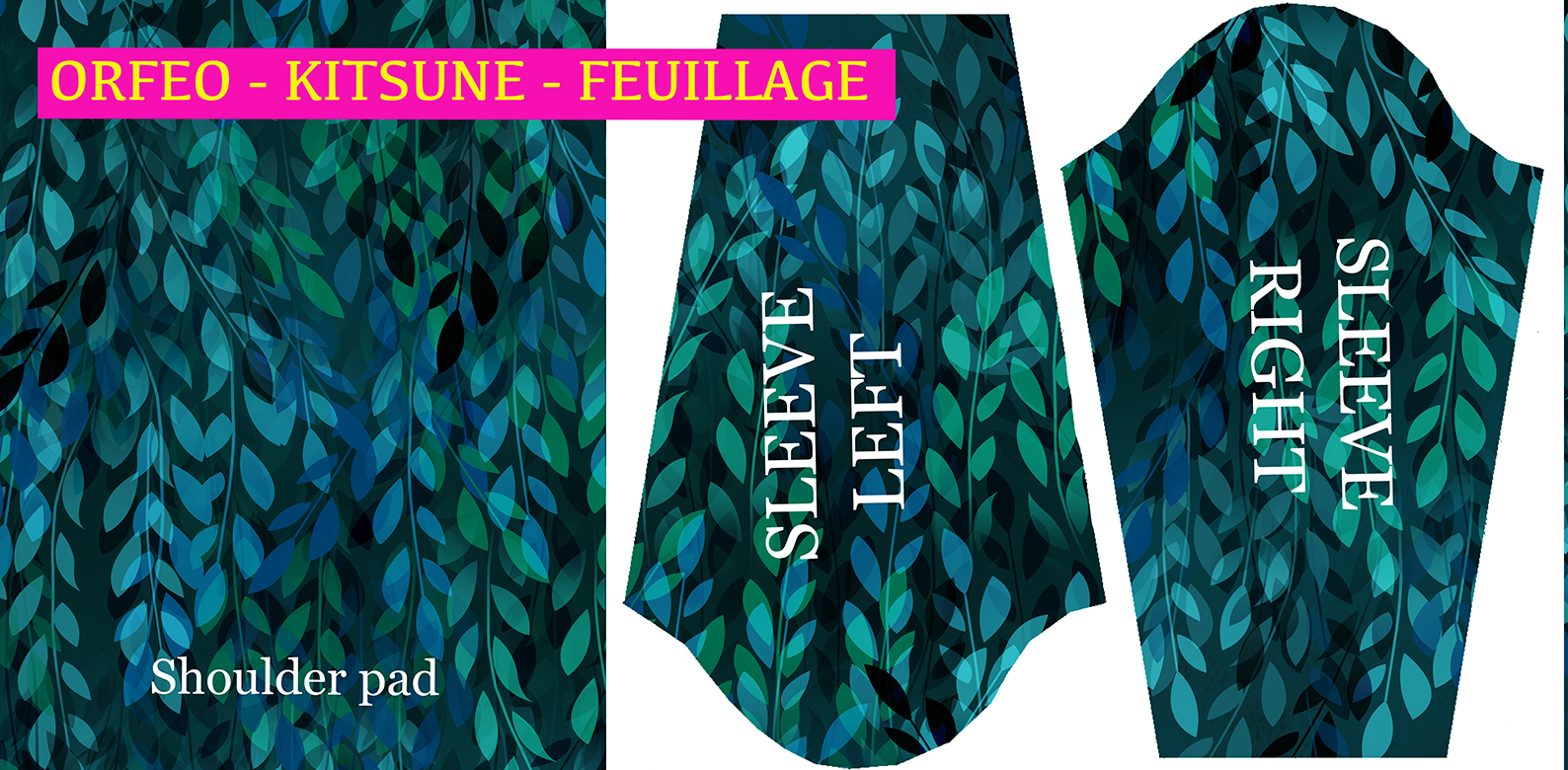 Robe trapèze imprimée ORFÉO KITSUNE FEUILLAGES