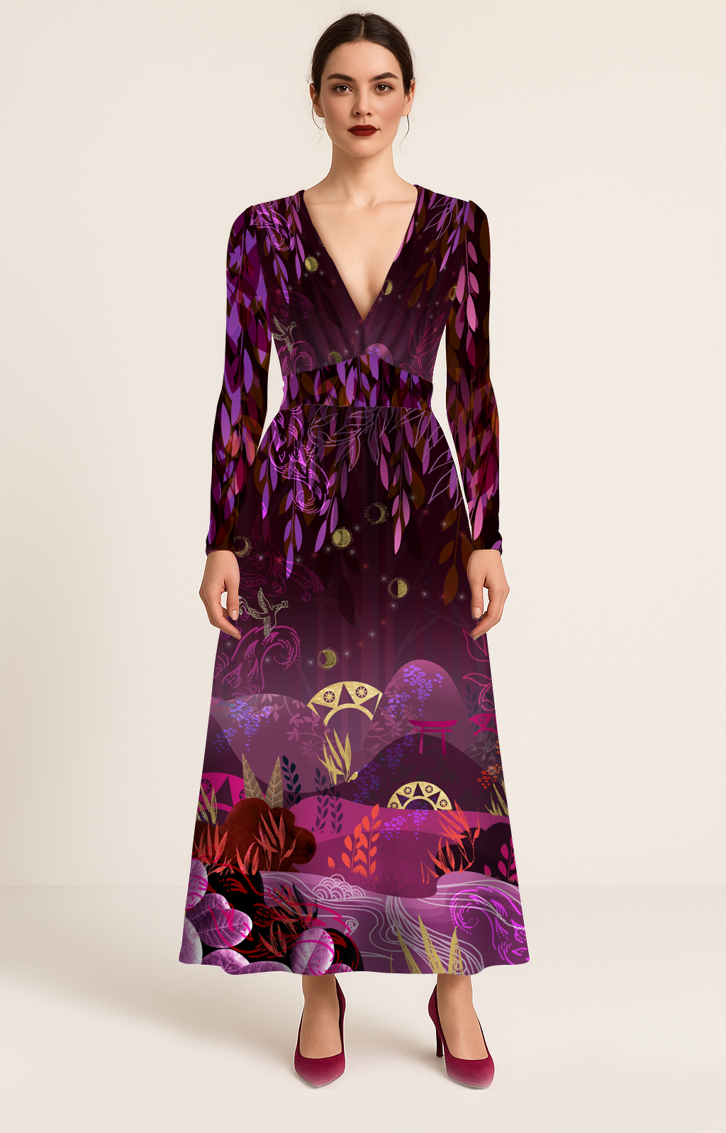 Robe longue imprimée ALMÉRIA INARI