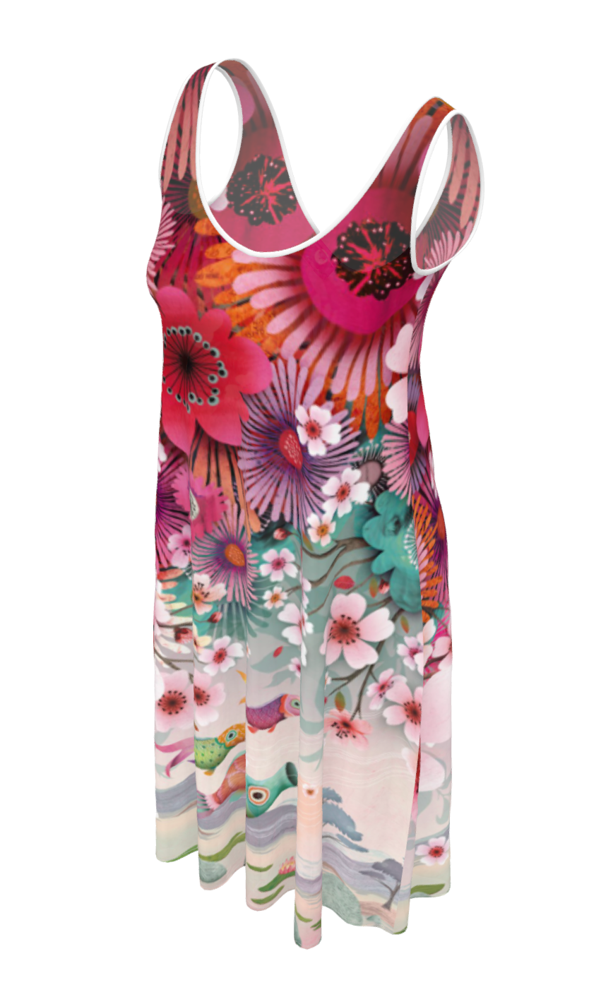 Précommande Robe bretelle imprimée BAGATELLE CARPE KOI