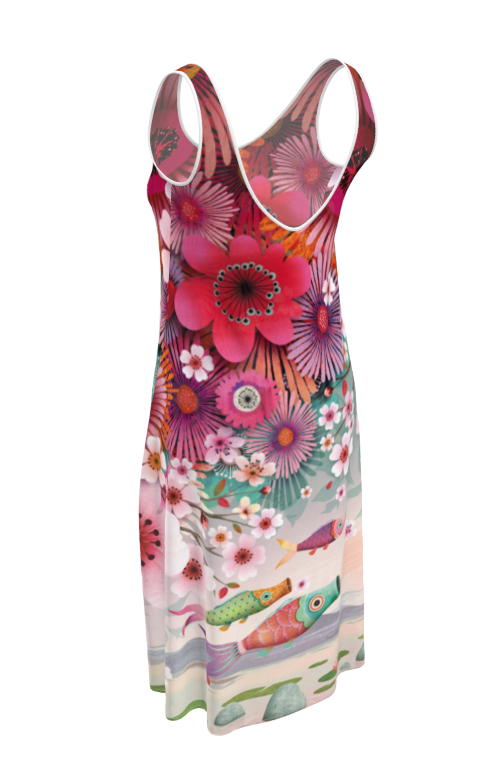 Précommande Robe bretelle imprimée BAGATELLE CARPE KOI