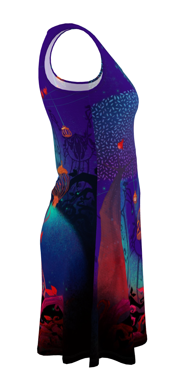 Robe patineuse VIDYA CAGE A OISEAUX