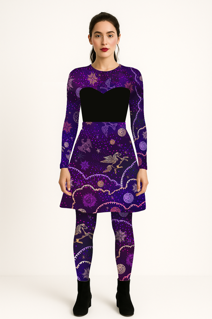 Legging imprimé DELIO CÉLESTE