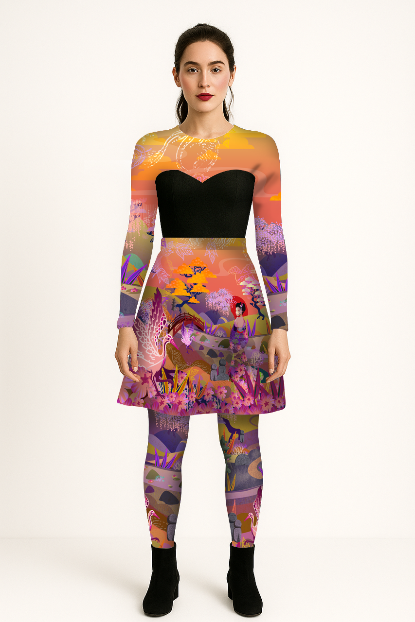 DELIO Natura Amber printed leggings 