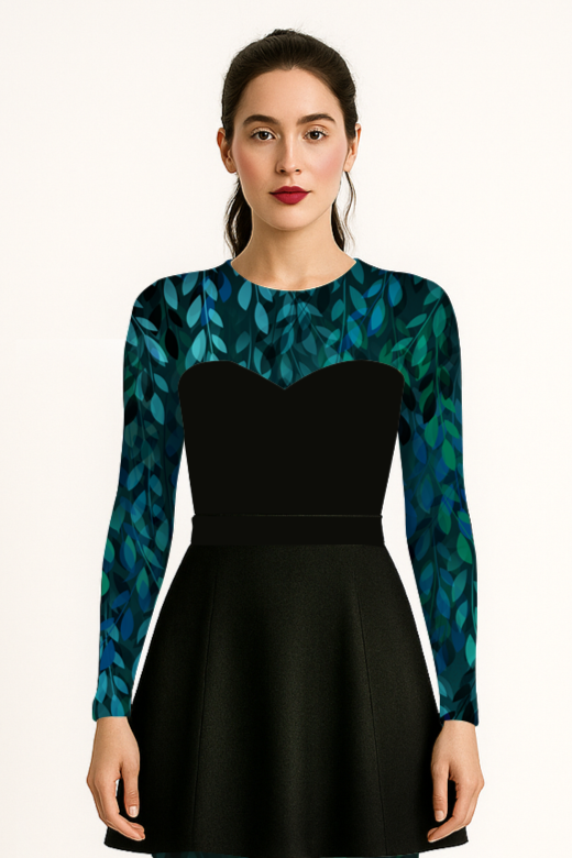 Tee-shirt imprimé DAROUEL KITSUNE FEUILLAGES