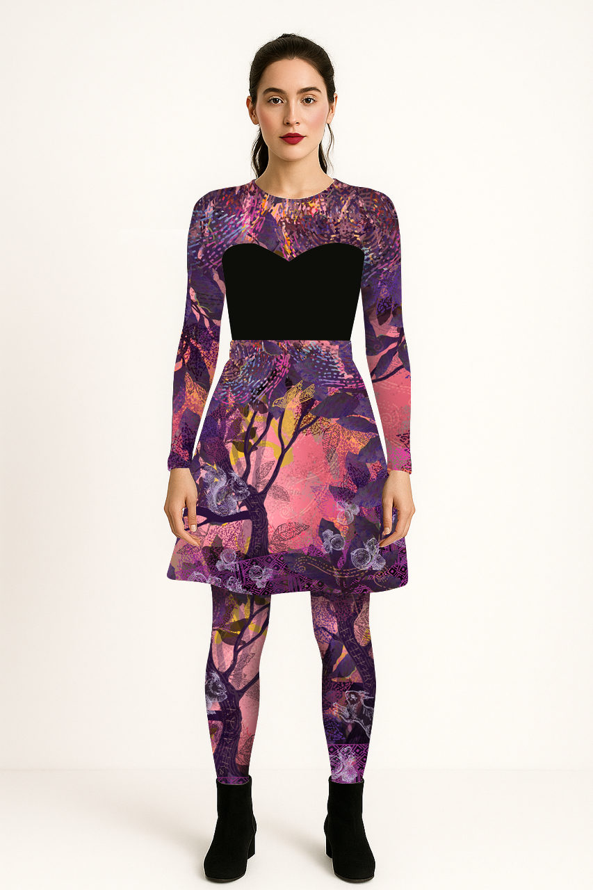 DELIO Natura Amber printed leggings 