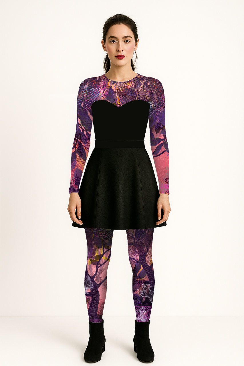 DELIO Natura Amber printed leggings 