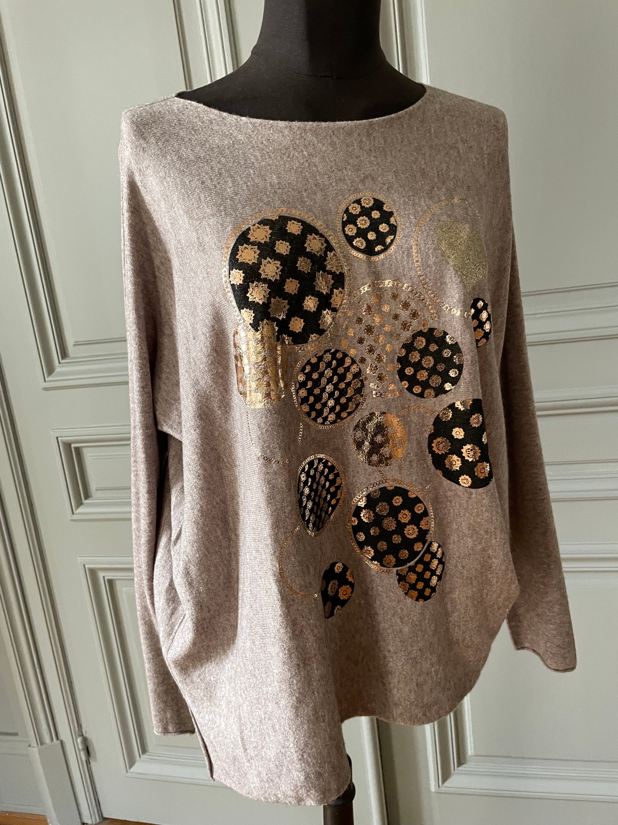 Pull CERCLE Taupe