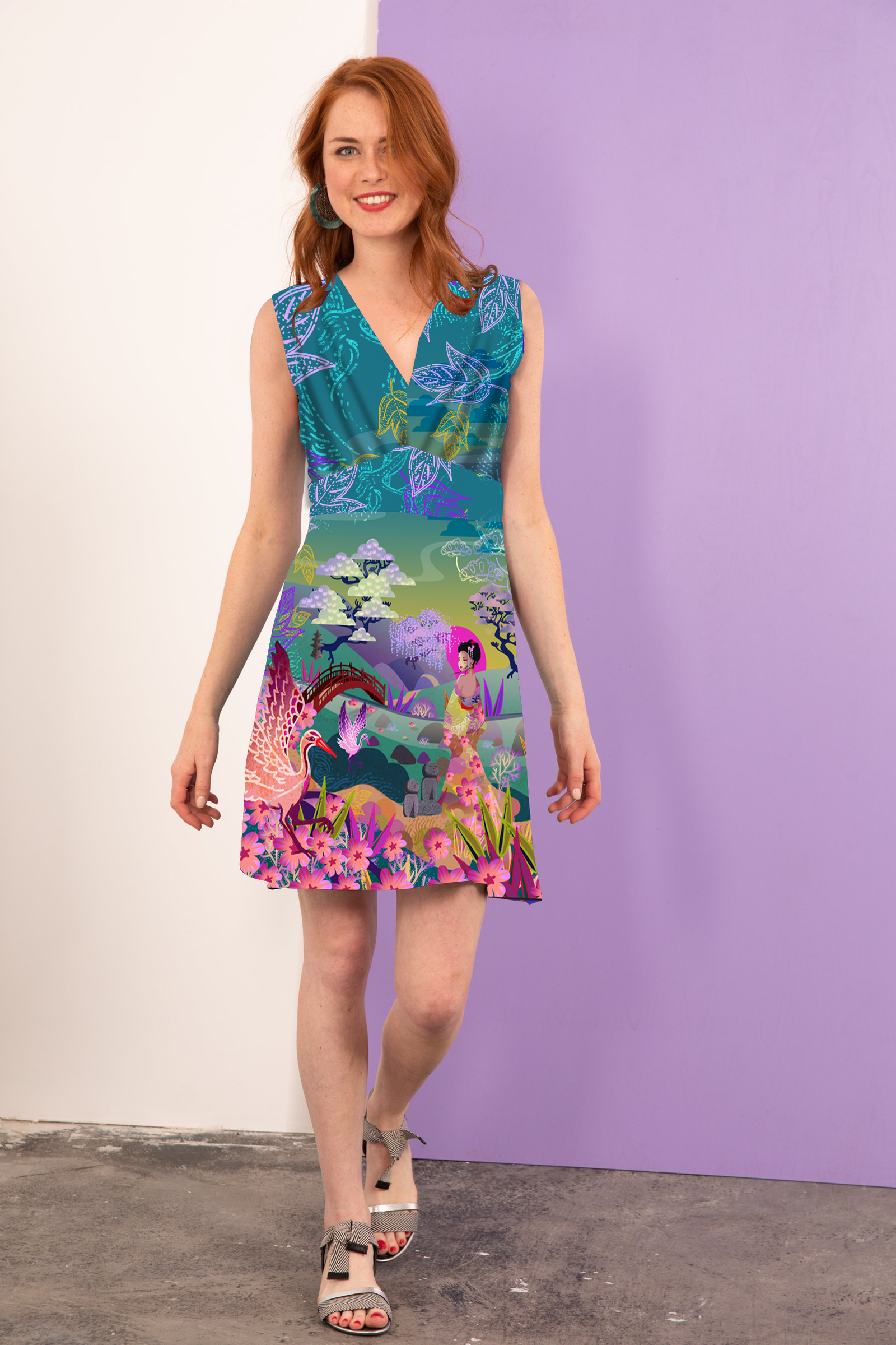 PRECOMMANDE Robe imprimée KYRIA MIZAKI MIDORI