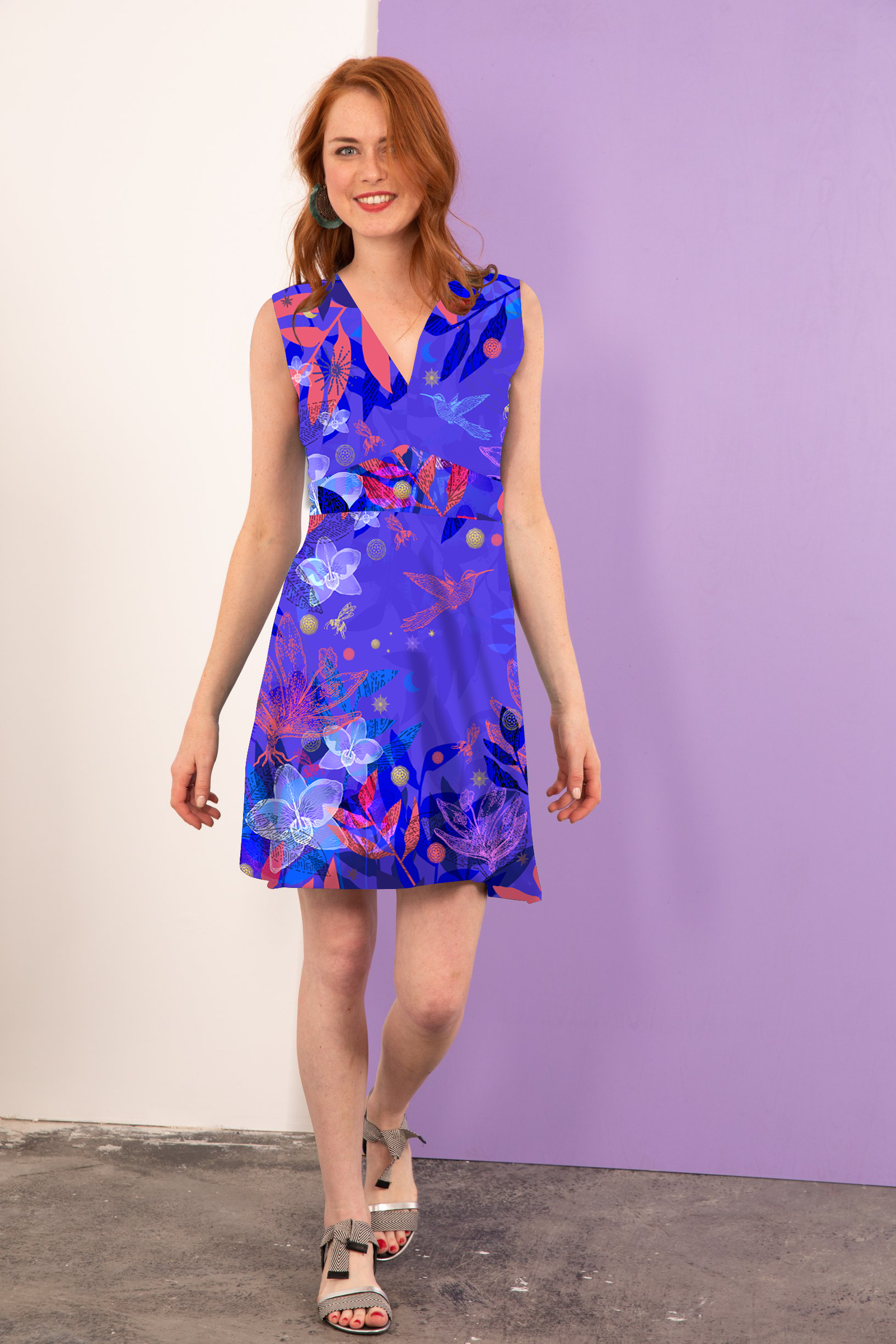 PRECOMMANDE Robe imprimée KYRIA ORCHYDIA