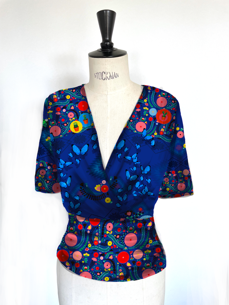 Tee-shirt col croisé LUCIAN FRIDA