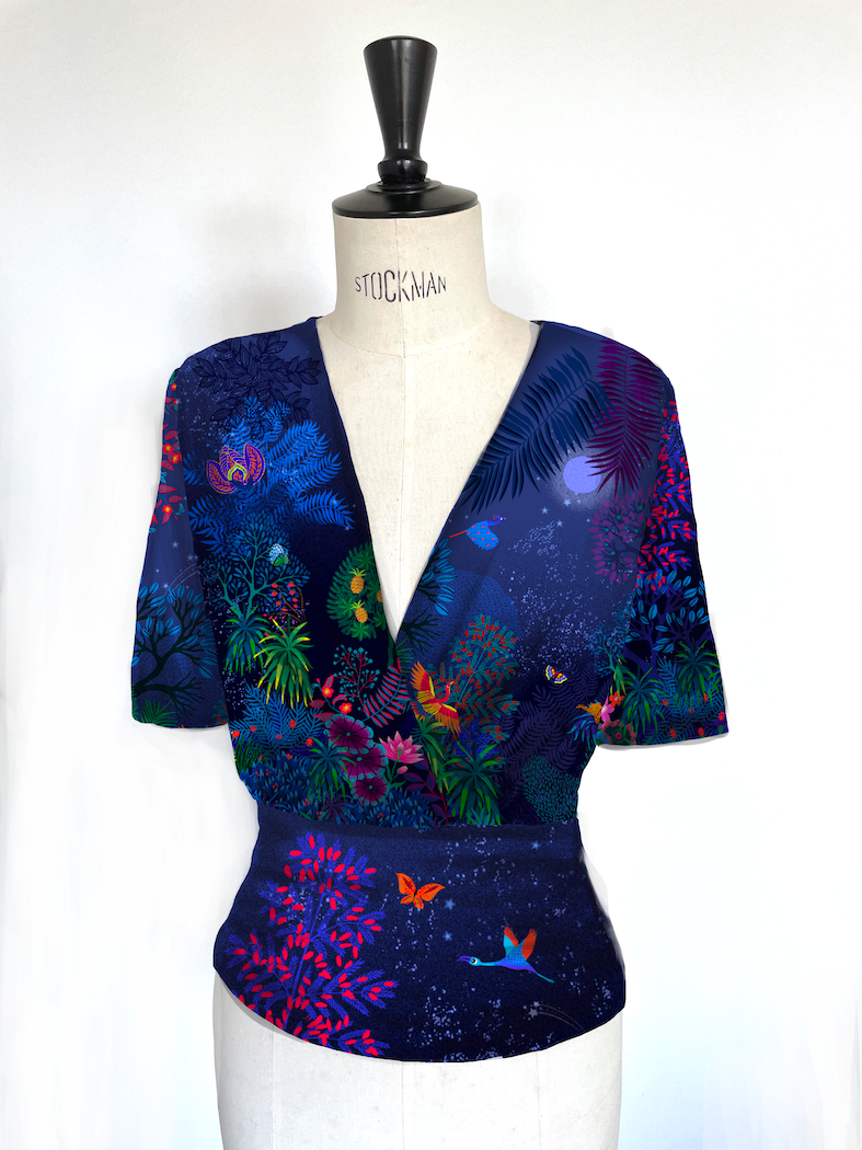 Tee-shirt col croisé LUCIAN REVERIE