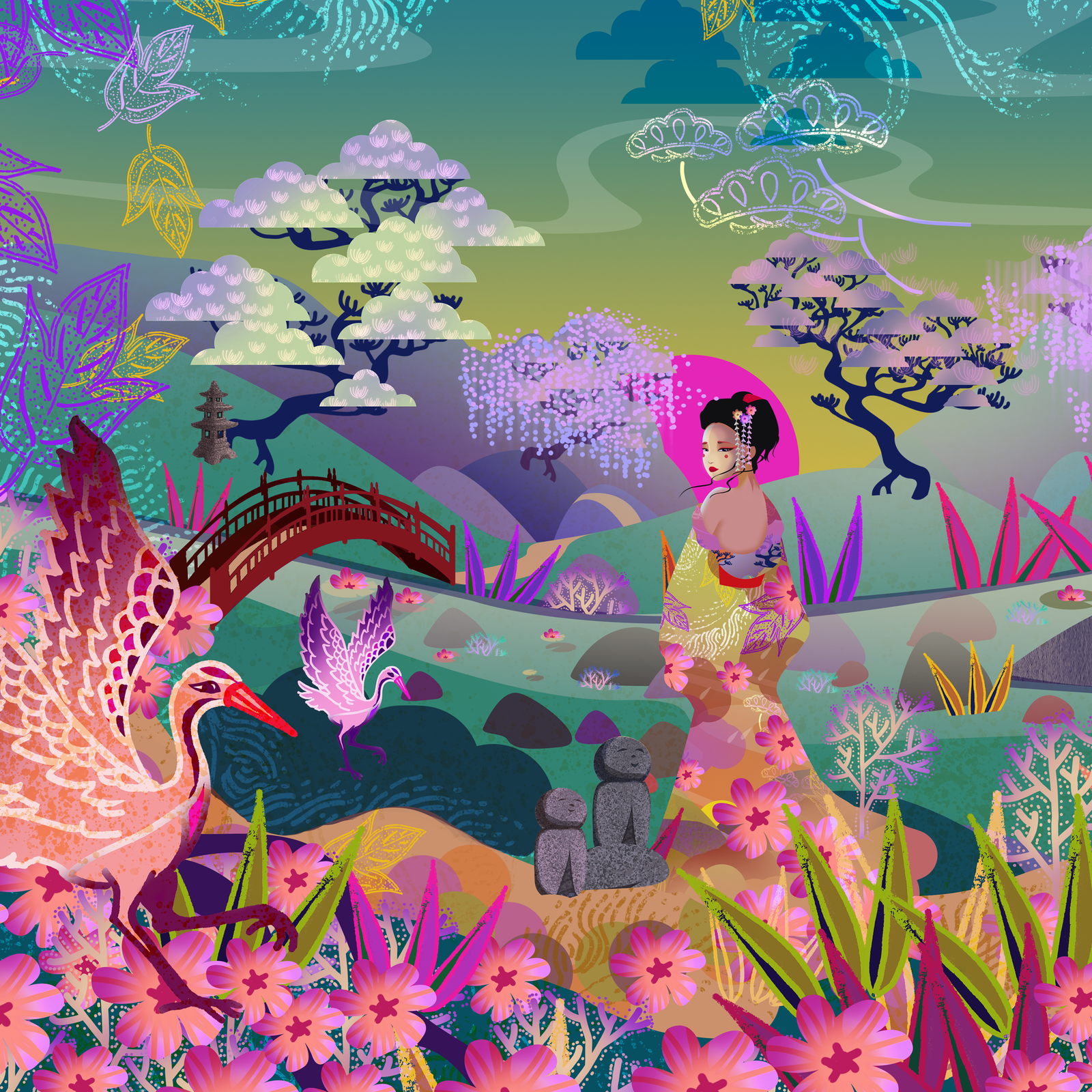 Robe longue résille  CALIDORA MIZAKI MIDORI