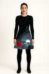THEODORA Mandala Amber Velvet Dress 