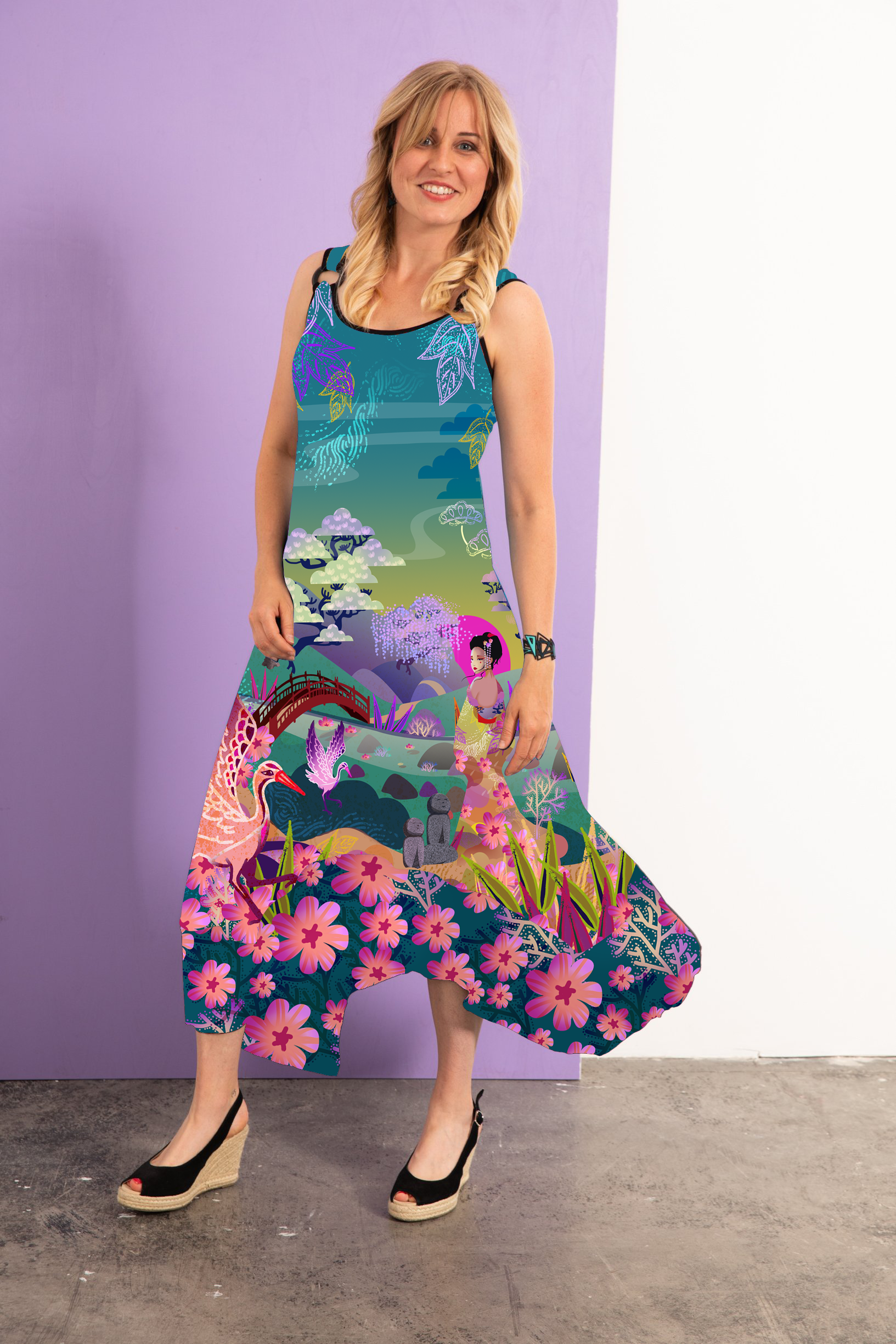 PRECOMMANDE Robe longue jersey NADIA MIZAKI MIDORI