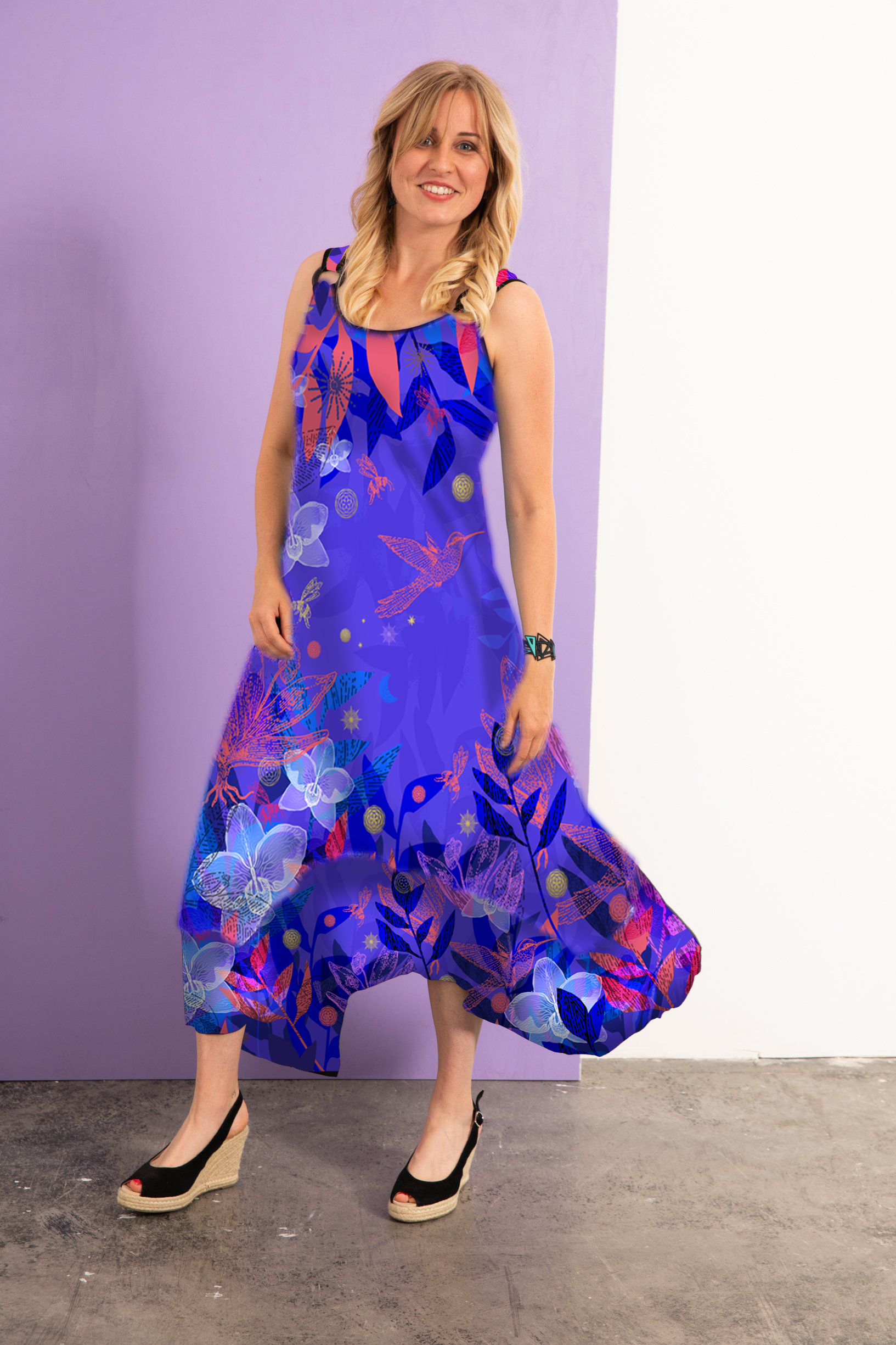 PRECOMMANDE Robe longue jersey NADIA ORCHYDIA