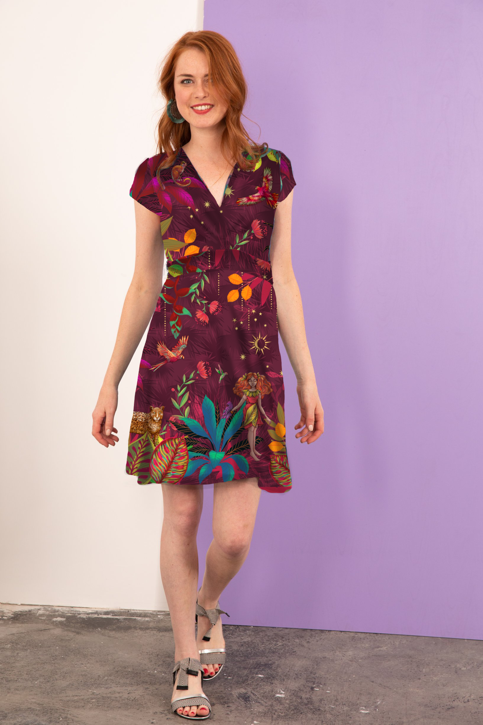 Robe col croisé NATHALIE TOUCANS