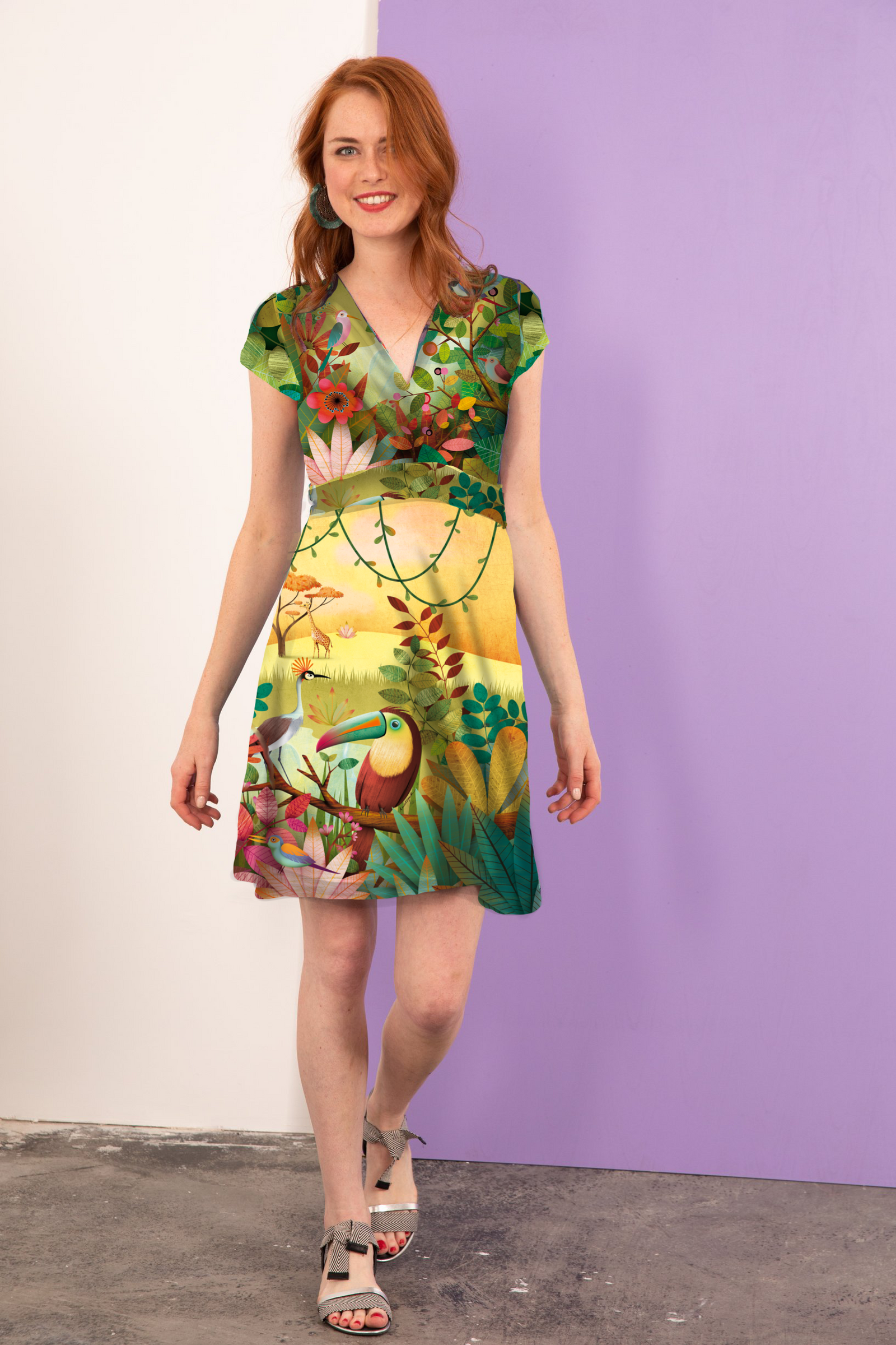 Robe col croisé NATHALIE SAFARI