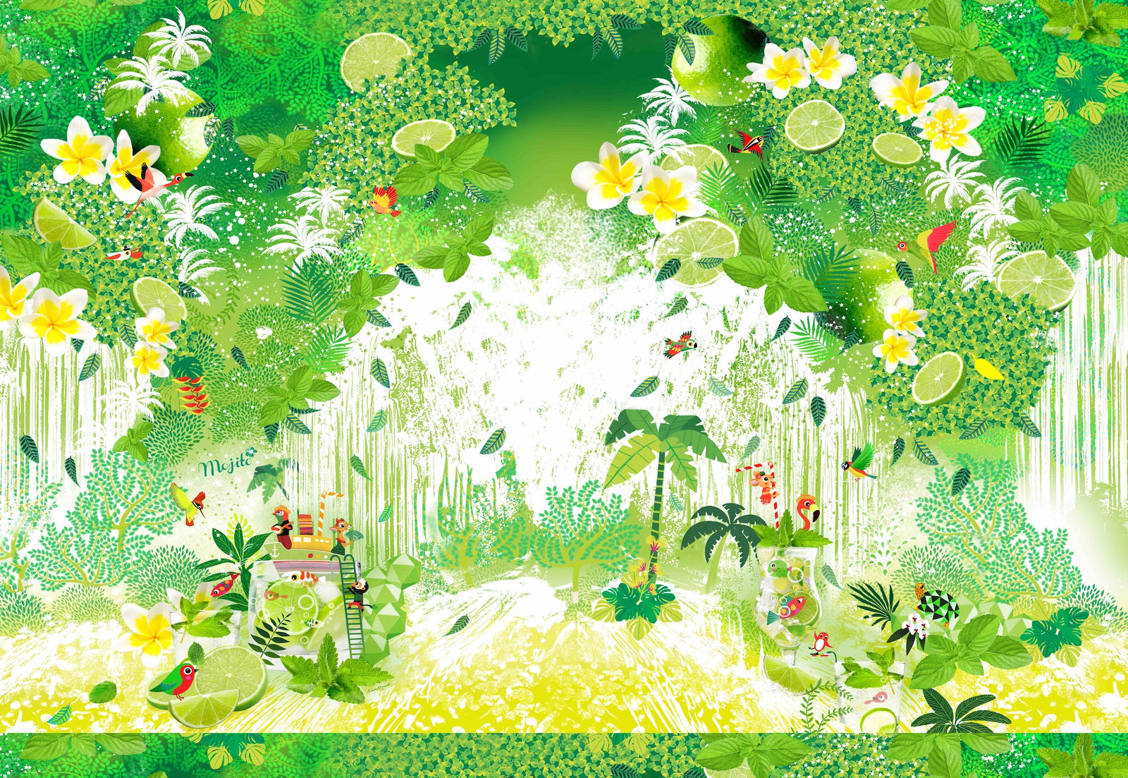 Panneau de tissu  MOJITO