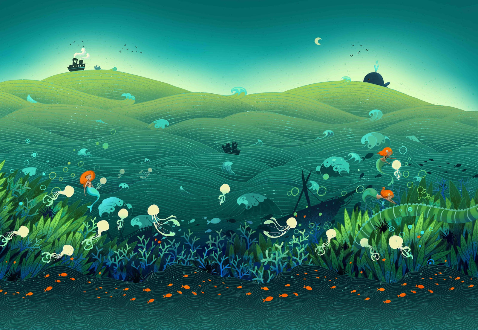 Panneau de tissu  SIRENE