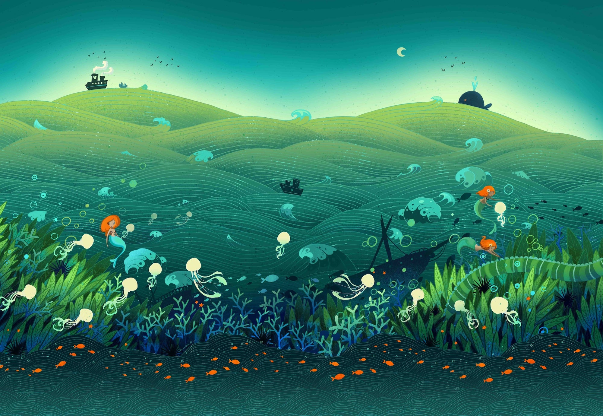 Panneau de tissu  SIRENE