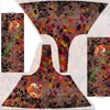Tissu jersey molleton pour robe RITA DRAGON FEUILLE
