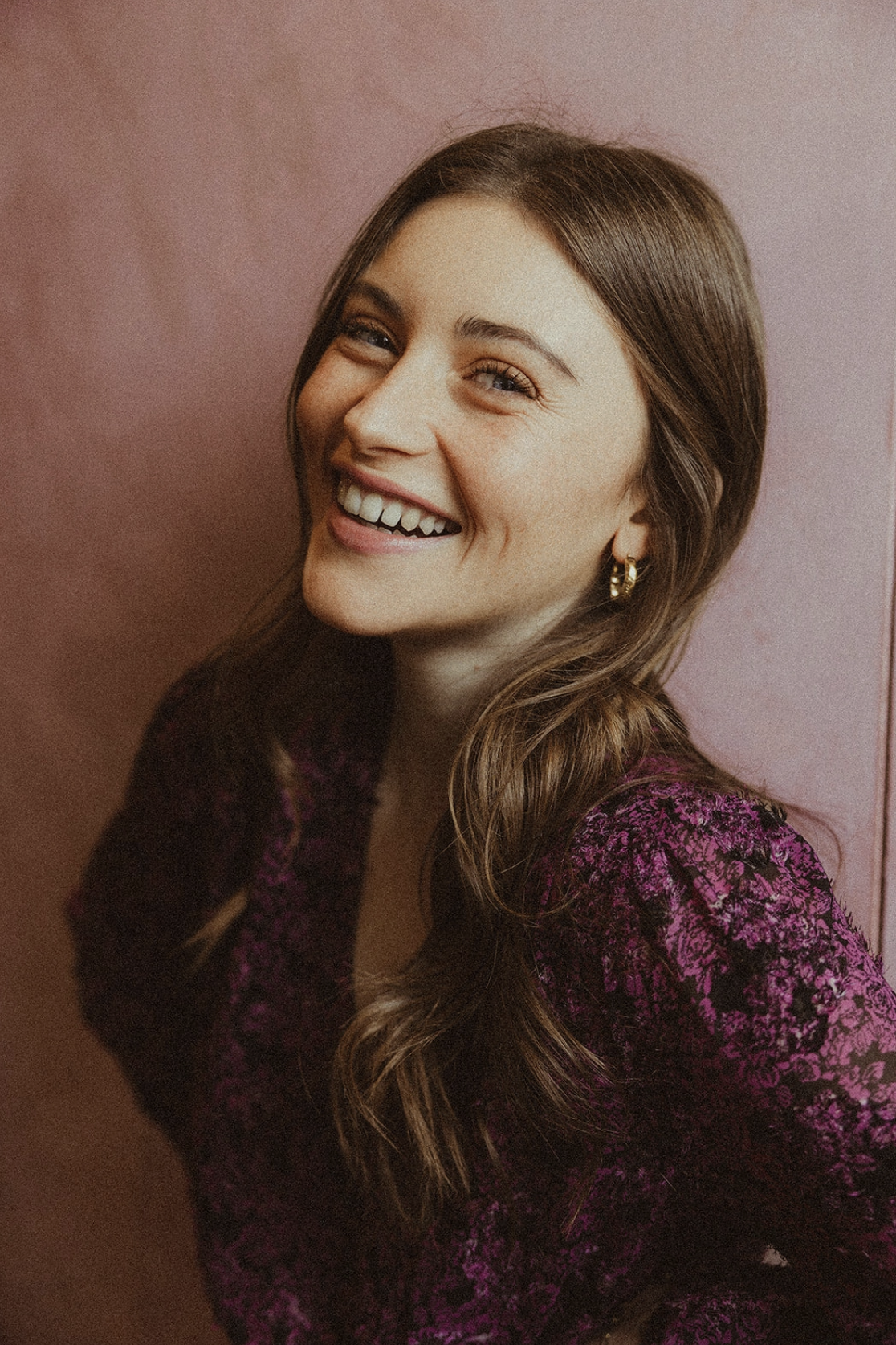 SALOMÉ plum flowing dress