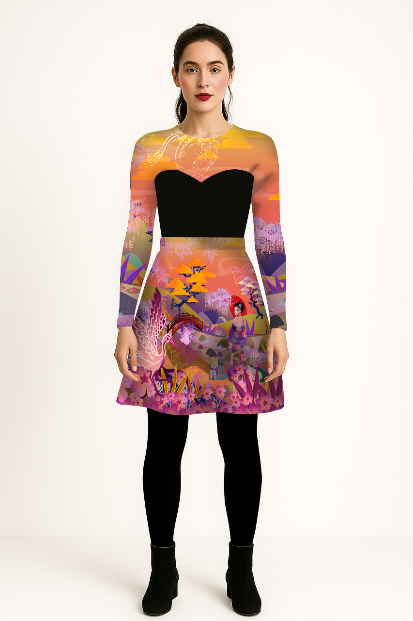 DELIO Natura Amber printed leggings 