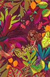 Coupon tissu crêpe LUNI JUNGLE NUIT